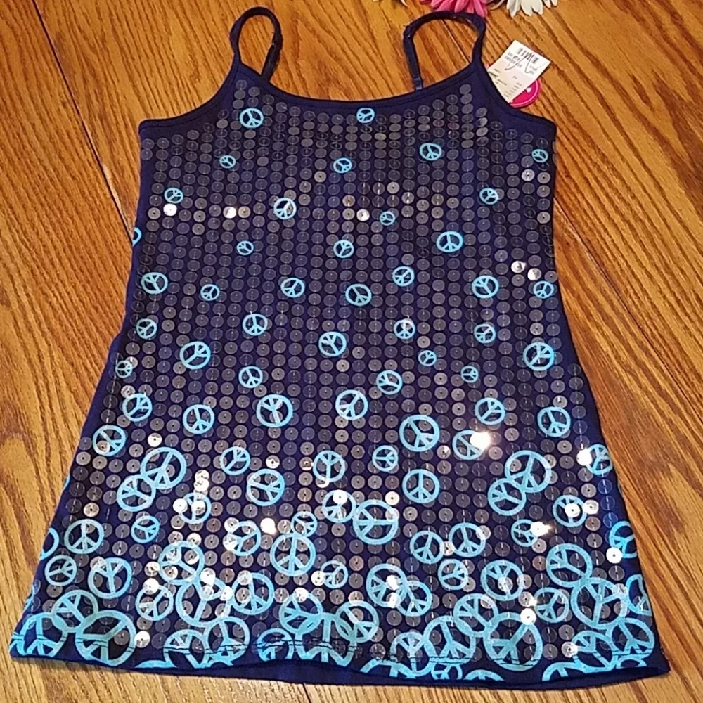 Justice NWT Sequined Tank Top - Girl's 12